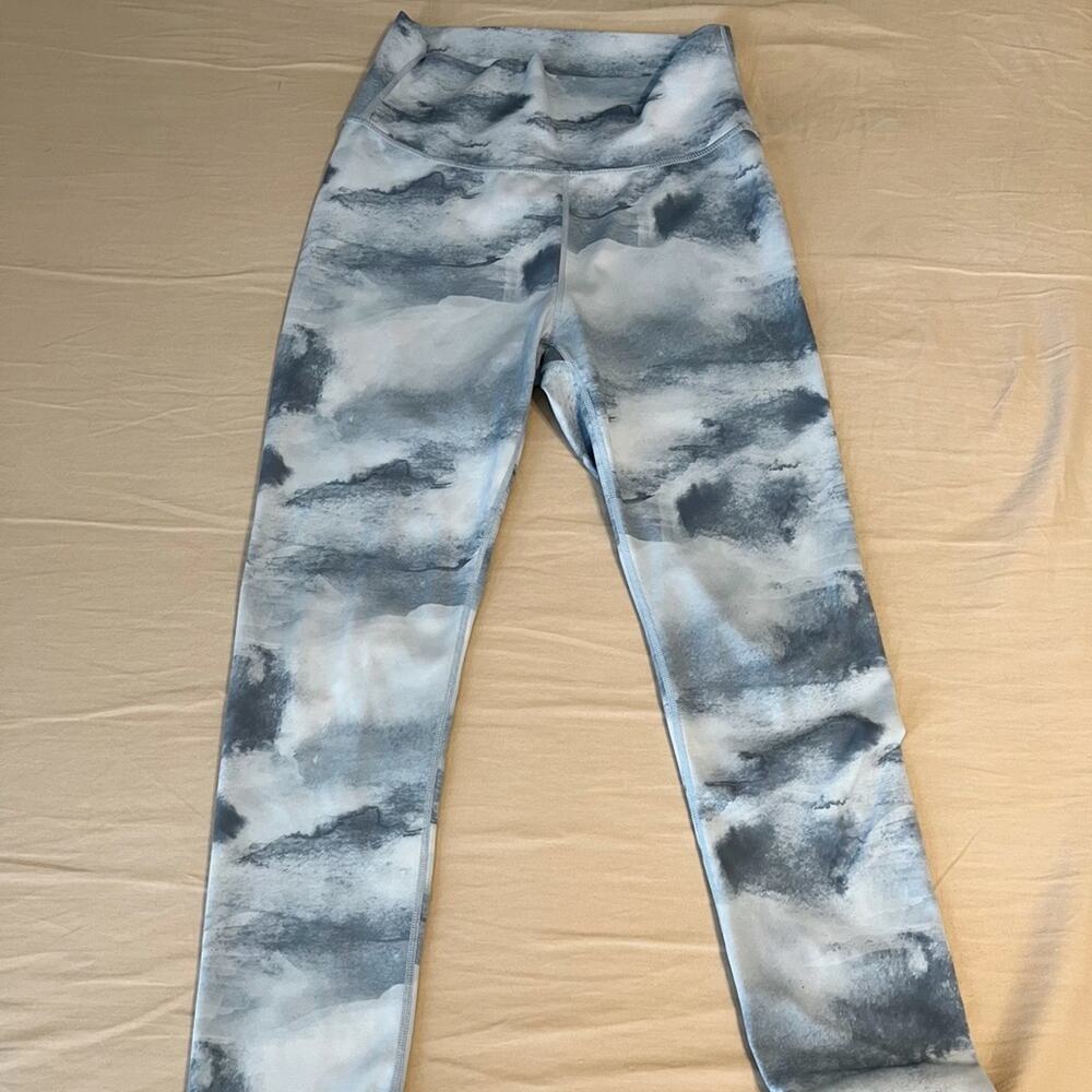 All Fenix Women's Anthropologie Gray Marble Athletic 7/8 Leggings Size Medium